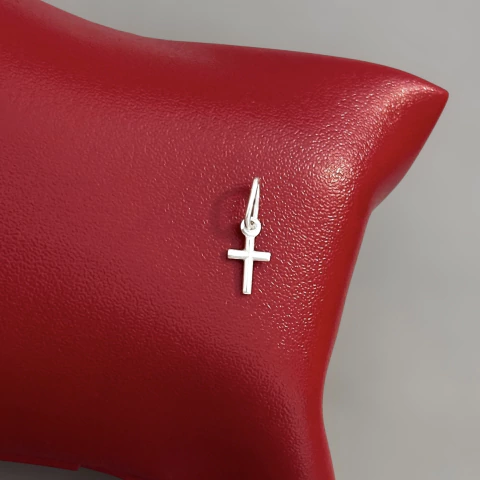 Pingente cruz 13.7 mm. Prata Legítima