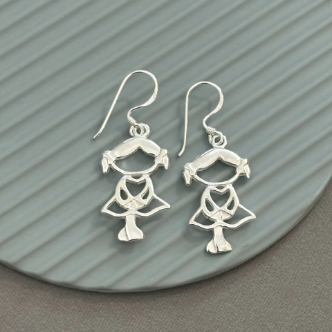 Brinco crianças 38.8 mm. Prata Legítima