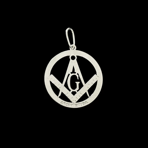 Pingente profissão arquitetura 31.05 mm. Prata Legítima