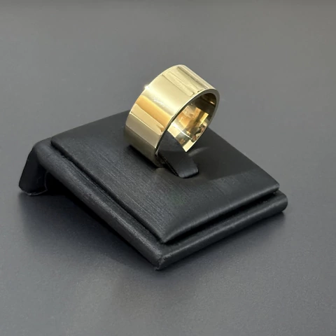 Aliança moeda especial quadrada 10 mm.