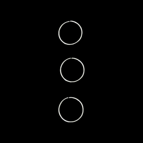 Piercing nariz argola 9 mm. 3 unidades - Prata Legítima