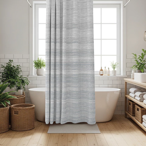 OFERTÓN! Cortina de baño estampada WOOD - comprar online