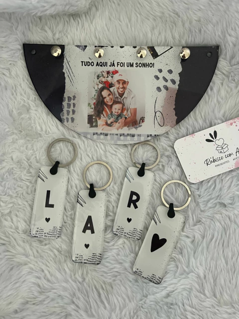 Claviculário - Acrílico Retroverso + Chaveiros