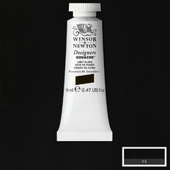 Guache Winsor & Newton Designers 14ml S1 Lamp Black - comprar online