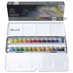 Aquarela Winsor & Newton Pastilha Profissional 24 Cores na internet