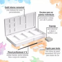 Estojo Vazio Para Até 24 Cores de Aquarela em Pastilha Matiz - Artools