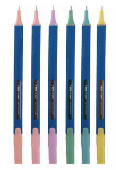 Caneta Super Fina Liqeo Pastel - 6 Cores Sortidas - Tris na internet