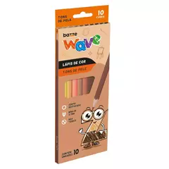 Lápis de Cor Wave Tons de Pele - 10 cores - Bazze - comprar online