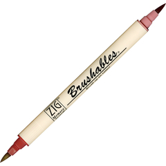 Caneta Zig Brushables Kuretake Dupla Antique Burgundy