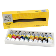 Estojo Tinta Galeria Winsor & Newton 60ml 10 Unidades - JCN Artes