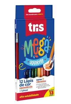 Lápis De Cor Aquarelável Mega Aquarell – 12 Cores + 1 Pincel – Tris