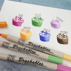 Caneta Zig Brushables Kuretake Dupla Green na internet