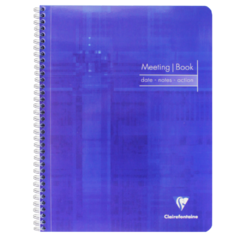 Caderno de Anotações Clairefontaine Meeting Book A4+ Azul