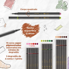 Caneta Superfina Vibes Study Outono 18 Cores - Tris na internet