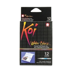 Tinta Aquarela Koi Water Colors 12 Cores - Sakura