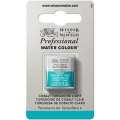 Tinta Aquarela Winsor & Newton Profissional Pastilha S4 191 Cobalt Turquoise Light
