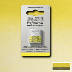 Tinta Aquarela Winsor & Newton Profissional Pastilha S4 347 Lemon Yellow - comprar online