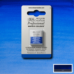 Tinta Aquarela Winsor & Newton Profissional Pastilha S2 667 Ultramarine (Green Shade) - comprar online