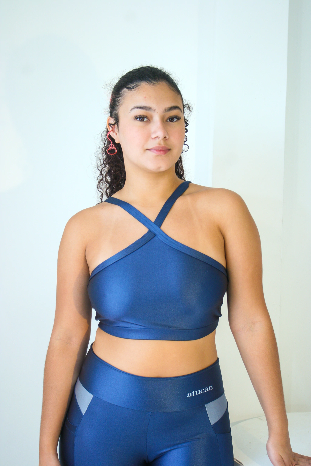 Top azul petróleo Sara