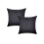 Kit 2 Capas de Almofada Quadrada 40x40cm Suede | Casa Paloma - Preto