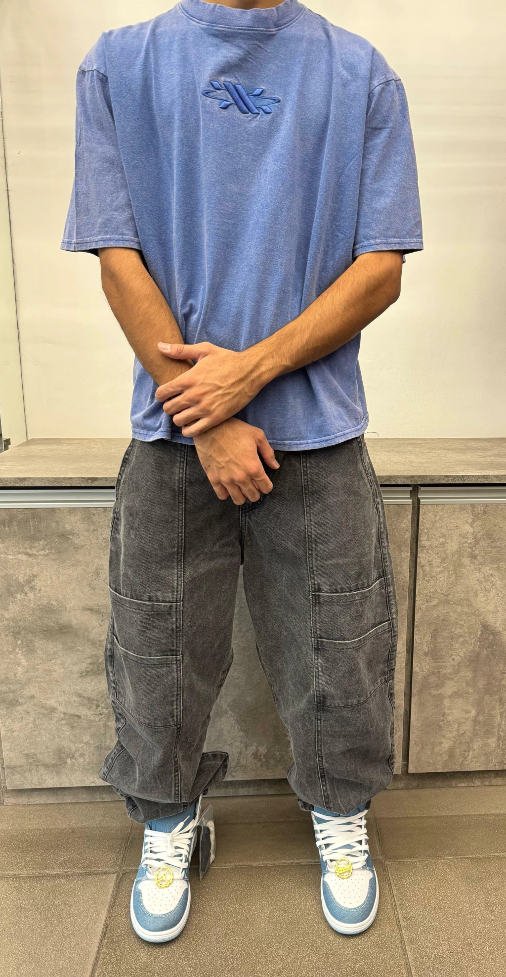 Baggy PANT VELOUR - GRIS