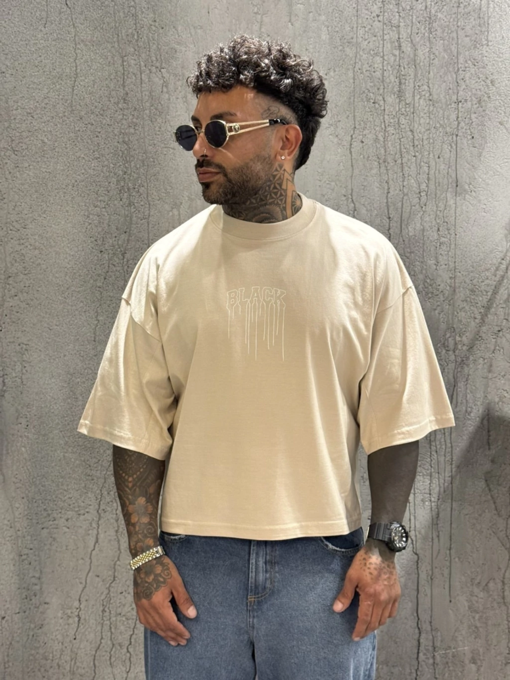 Boxy DRIP SOCIETY - BEIGE