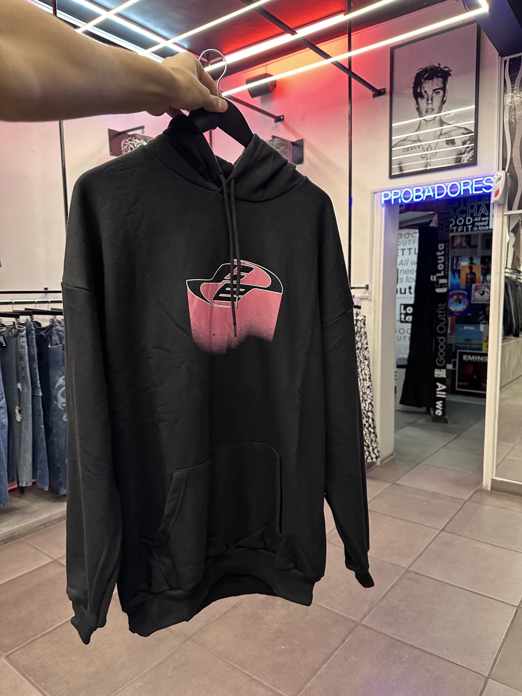 Hoodie CEE RED - NEGRO