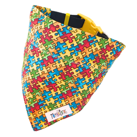 Coleira Bandana - Quebra-Cabeça