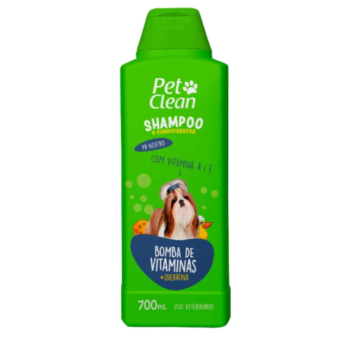 Shampoo e Condicionador Pet Clean - Bomba de vitaminas + Queratina