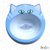 Comedouro e Bebedouro de gatinho animado - Azul