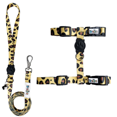 Peitoral H e Guia Gatos - Oncinha