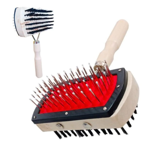 Rasqueadeira dupla face de madeira