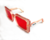 Óculos de Sol Quadrado Porte Pequeno - Vermelho - comprar online