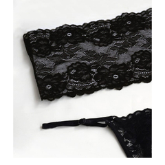 Conjunto bandeau y tanga de puntilla - tienda online