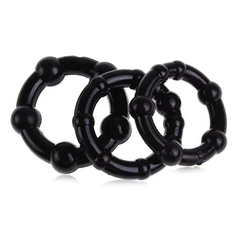 Kit 3 anillos para pene negros en internet