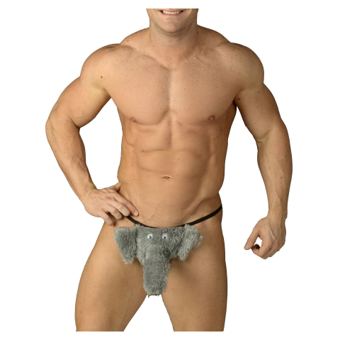 Colaless de elefante con trompita gris