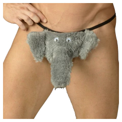 Colaless de elefante con trompita gris - comprar online