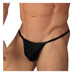 Tanga para hombre de microfibra negra