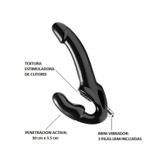 Strap on doble dildo y vibración 14x3 - comprar online