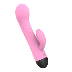 Vibrador recargable para estimulación de clítoris y punto G USB rosa