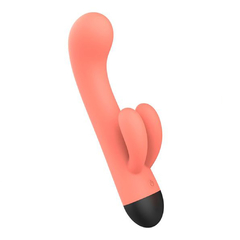 Vibrador recargable estimulación de clítoris y punto G USB naranja