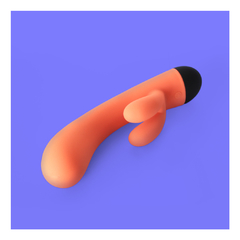 Vibrador recargable estimulación de clítoris y punto G USB naranja - comprar online