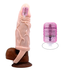 Funda vibradora con anillo Carson 17,5x4 - Bangover Sex Shop en Cordoba juguetes sexuales