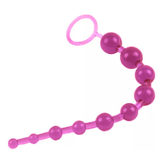 Varita anal 10 cuentas bordó 25x2,8