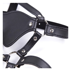 Máscara con mordaza 4,5cm y antifaz - tienda online
