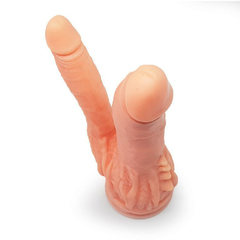 Dildo texturado doble penetración 17x3 en internet