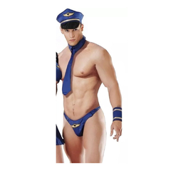 Disfraz de piloto sexy 4 piezas