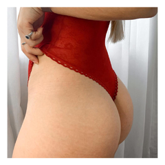Body de encaje rojo elastizado - tienda online