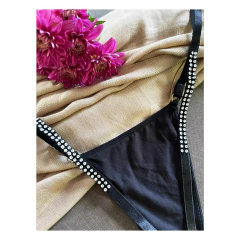 Colaless regulable negra con strass - Bangover Sex Shop en Cordoba juguetes sexuales