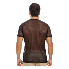 Remera de red negra con transparencia - comprar online